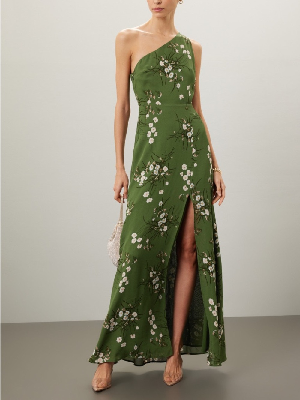 Reformation Evelyn Dress Green